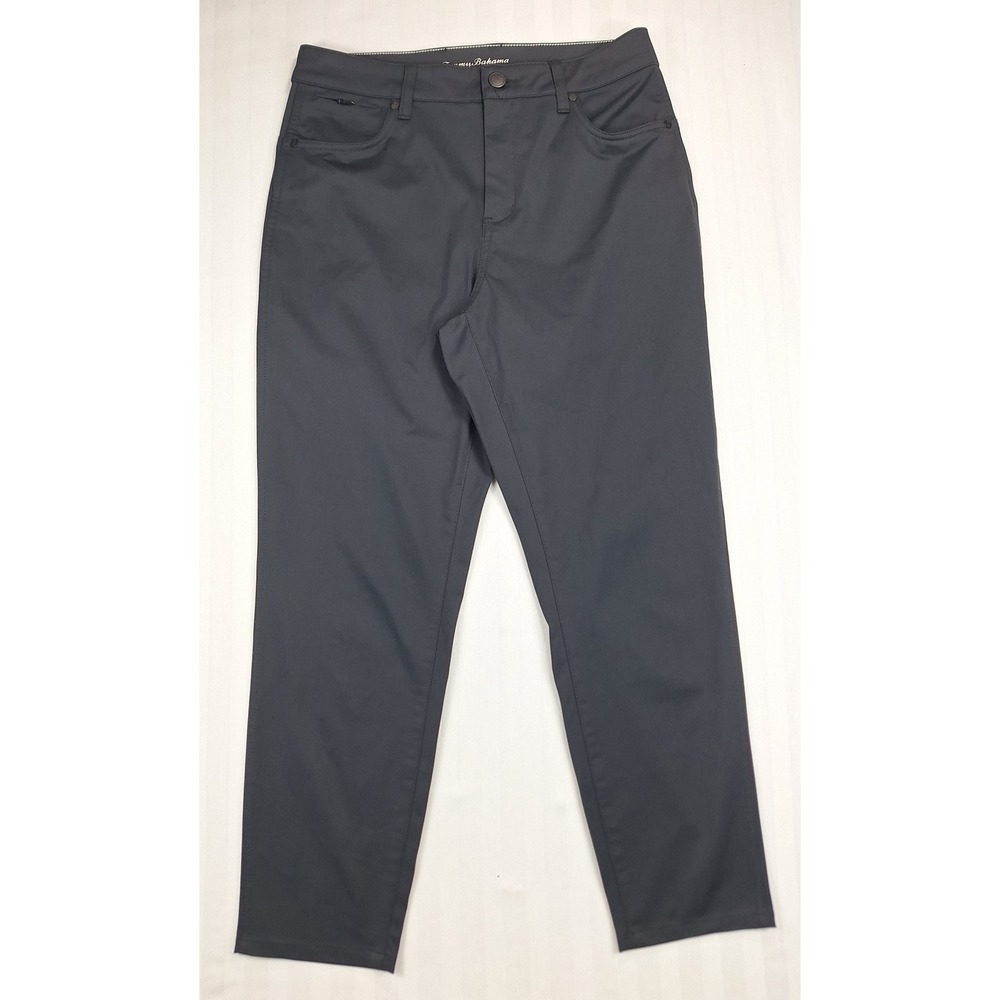 Tommy Bahama IslandZone Womens 8 Gray Performance Straight Leg Travel Pants